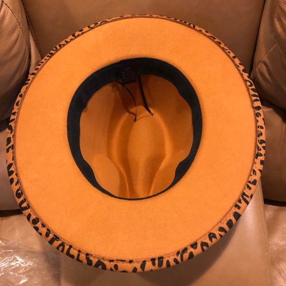 Leopard Khaki Fedora (unisex) - Picture 3 of 5